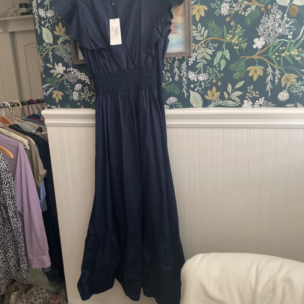 Blue Ruffle Dress - Picture 2 of 3
